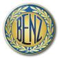 Preview: Mercedes Vintage Logo Art Design round special Glass Picture!